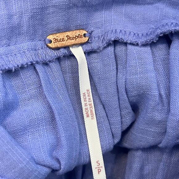 Free People Purple Eyelet Boxy Short Sleeve Boho Top Womens Size Small - Picture 6 of 7